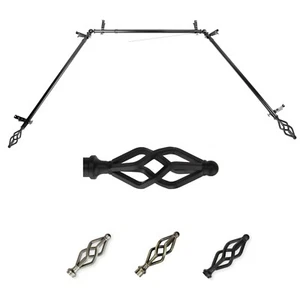 Asta tenda finestra a baia Helix 13/16" 20"- 36", 38"- 72", scegli tra 3 colori - Foto 1 di 4