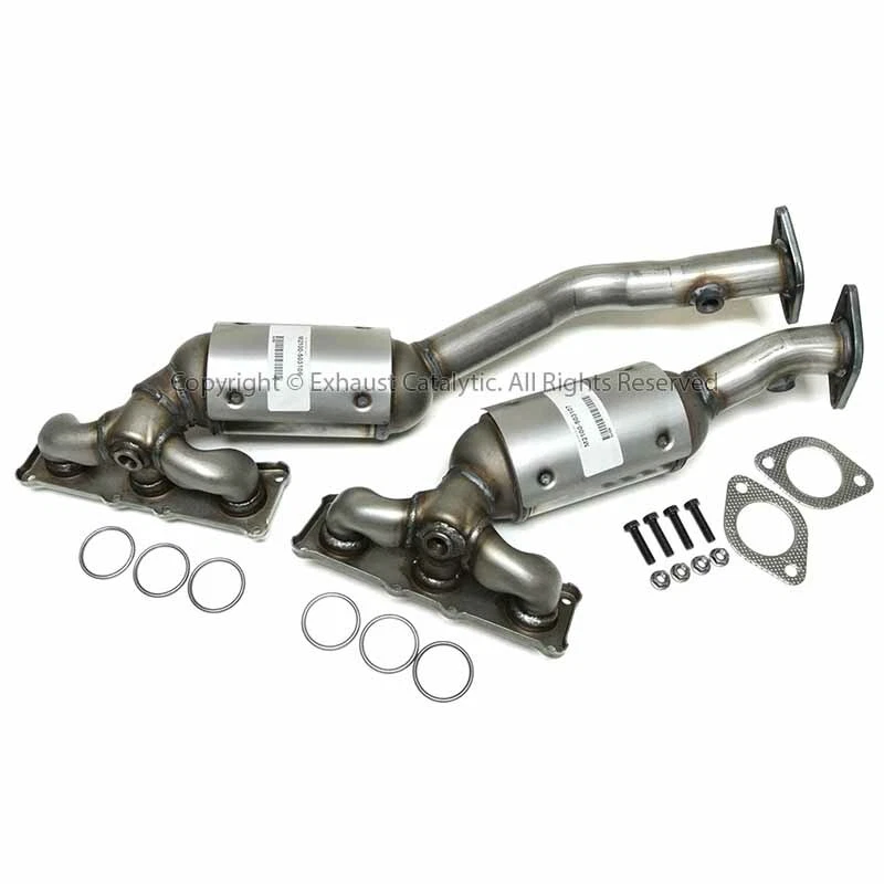 2007-2012 BMW 328i 3.0L Manifold Catalytic Converter 2 PIECES PAIR  - Image 1 of 4