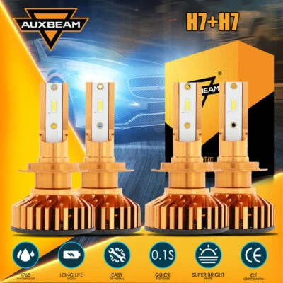 For Mercedes-Benz C250 C300 C350 - AUXBEAM LED Headlight High & Low Beam Bulbs - Image 1 of 4