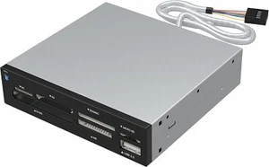 SABRENT 74 in 1 3.5 Inch Internal Flash Supports 74 Memory Type, Black,Silver - Picture 1 of 7