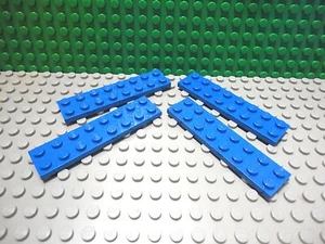 Lego 4 Blue 2x8 base plate NEW - Picture 1 of 1