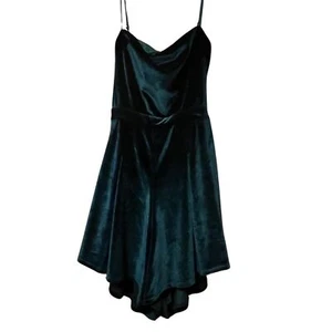 LUCY IN THE SKY WOMEN'S MEDIUM GREEN VELVET ROMPER WHIMSIGOTH GOTH FAIE FAIRY - Picture 1 of 12