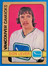1972-73 O-PEE-CHEE HOCKEY # 259 DON LEVER ROOKIE SP VANCOUVER CANUCKS VG-EX