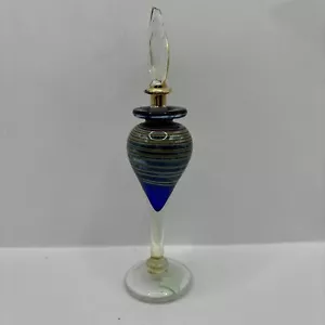 Egyptian Hand Blown Glass Perfume Scent Bottle~TAGS~VGT~7 Inches - Picture 1 of 8