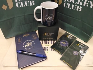 CHELTENHAM FESTIVAL 5 ITEM BUNDLE PACK. PIN , MUG, NOTEBOOK, PEN AND MAGNET. - Picture 1 of 8