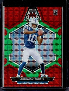 2024 MOSAIC CHOICE RED & GREEN #350 ADONAI MITCHELL RC  - Picture 1 of 2