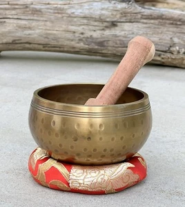 Tazón de canto tibetano martillazo anillo gong conjunto completo meditación yoga - Imagen 1 de 5