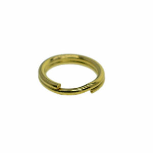 2 X 13mm Brass Premium Quality UK Made. Split Ring,Pet Tag,Dog Cat,Collars Loop