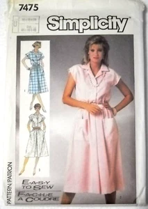 Vestido Camisa Simplicity 7475 Misses Talla 16-20 Patrón Costura * - Imagen 1 de 2