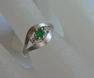 *Brillantring Ring mit Smaragd Emerald Diamond in 14kt 585 Gold Finger Gr.52 - Bild 1 von 12