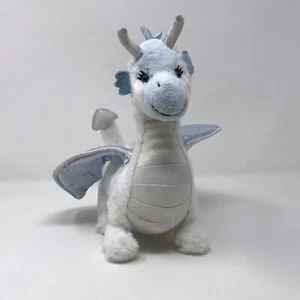 GANZ WEBKINZ BLUE WHITE ICE DRAGON PLUSH ANIMAL No. HM396 NO CODE - Picture 1 of 9