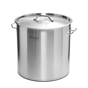 Stock Pot 25L Top Grade Thick Stainless Steel Deep Cooking Soup Stockpot 18/10 - Picture 1 of 10