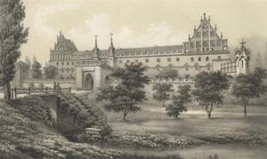 MARIENBURG / Malbork - Ansicht der Ordensburg - Tonlithographie um 1860 - Picture 1 of 2
