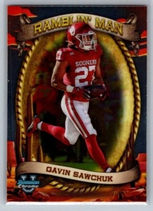 Gavin Sawchuk Ramblin' Sooner 2024 Bowman University Chrome Football - Bild 1 von 2