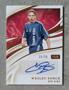 2020 Panini Immaculate Soccer - Wesley Sonck Bronze INK Card - Ajax #39/50 - Picture 1 of 2