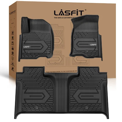 Lasfit Floor Mats for 2019-2026 Chevy Silverado 1500 GMC Sierra 1500 All Weather Foto 1 de 4