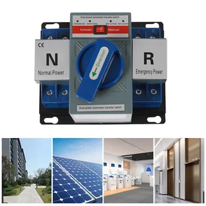 AC110V 2P 63A Mini Interruttore Trasferimento Automatico Doppia Potenza Toggle Control Converte - Foto 1 di 19