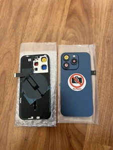 For iPhone 15 Pro Blue Back Glass Replacement OEM Grade With Flex Cable Wireless - Picture 1 of 5