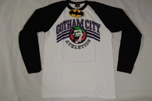BATMAN TEAM JOKER GOTHAM CITY BASEBALL JERSEY T SHIRT NEW OFFICIAL DC COMICS - Picture 1 of 7
