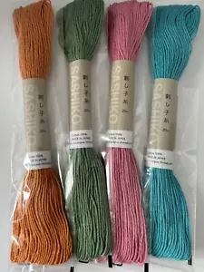 Olympus 100% Cotton Sashiko Sewing Thread~4 Skein Set/22 yds ea.~Spring Colors - Picture 1 of 4