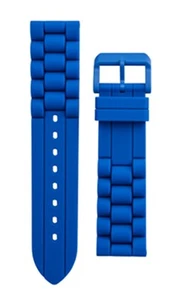 Uhrenarmband M-Watch by Mondaine Ltd Uhrenband Silikon Gummi Blau 22mm FPDIV.40 - Picture 1 of 1