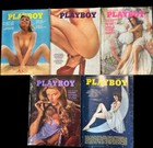 Lot Of 5 Playboy Magazines 1973 With Centerfolds Ursula Andress, Barbi Benton