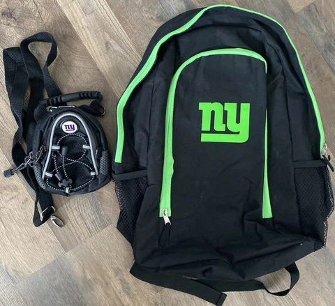 2 NFL NEW YORK GIANTS MINI-ME ACCESSORIES BAG & BACKPACK LOT EXCELLENT CONDITION Cover
