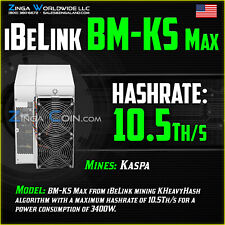 iBeLink BM-KS Max 10.5Th/s Miner KASPA Coin ASIC Mining  KHeavyHash We Finance