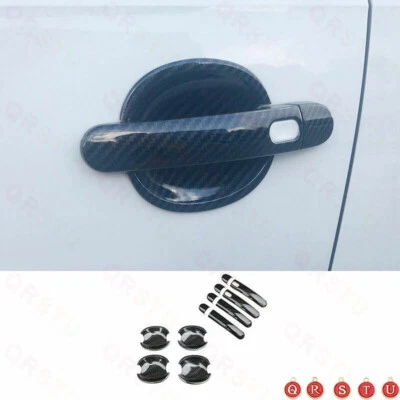 Cubierta de manija de tazón de puerta exterior de fibra de carbono para Volkswagen Jetta 2012-2018 Foto 1 de 4
