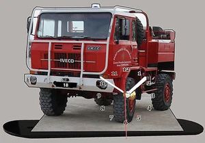 MINIATURE CAMION DE POMPIER UNIC, pompier-unic-02 en horloge - Picture 1 of 1