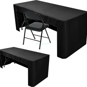 Brand New - 6ft Tablecloth Cover with Open Back for Trade Show/Banquet/DJ Table - Picture 1 of 28