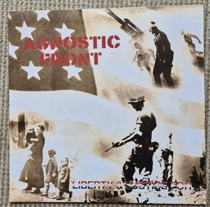 Agnostic Front - Liberty and Justice For.. Album LP w/inner sleeve & promo sheet - Picture 1 of 7