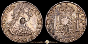 Carlos III 8 REALES (26,99 gramosg) 1780 MEXICO FF CAL-1120 EBC - Picture 1 of 6