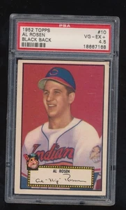 PSA 4.5 1952 Topps Béisbol Al Rosen # 10 Espalda Negra - Imagen 1 de 2