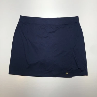 AK Anne Klein Sport Skort Feminino XL Bainha Dividida Golfe Performance Ativo Azul Marinho - Imagem 1 de 4