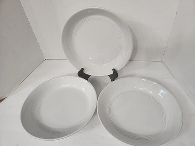 "Juego de 3 cuencos de pasta/vegetales blancos Strawberry Street Galaxy de 9,5"" usados en excelente estado" Foto 1 de 4