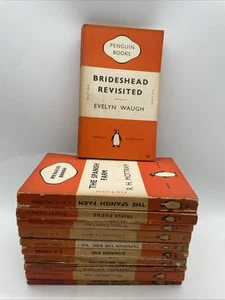 12 PENGUIN Fiction Vintage Orange Stripe Books Paperback Bundle 30’s,40’,50’s - Imagen 1 de 23