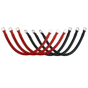 6PCS Waterproof Insulated Battery Cables 4AWG Length 30cm for Automotive - Picture 1 of 12