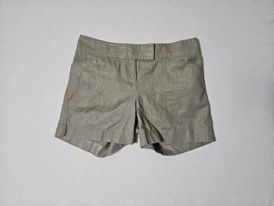 Ann Taylor Signature Women's Linen Blend Beige Chambray 4.5" Inch Shorts Size 0 - Image 1 of 4