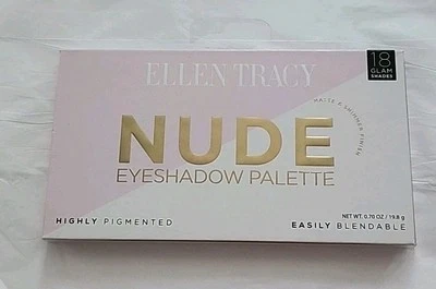 New Ellen Tracy - NUDE - 18 Highly Pigmented Glam Shades Eyeshadow Palette - Image 1 of 3