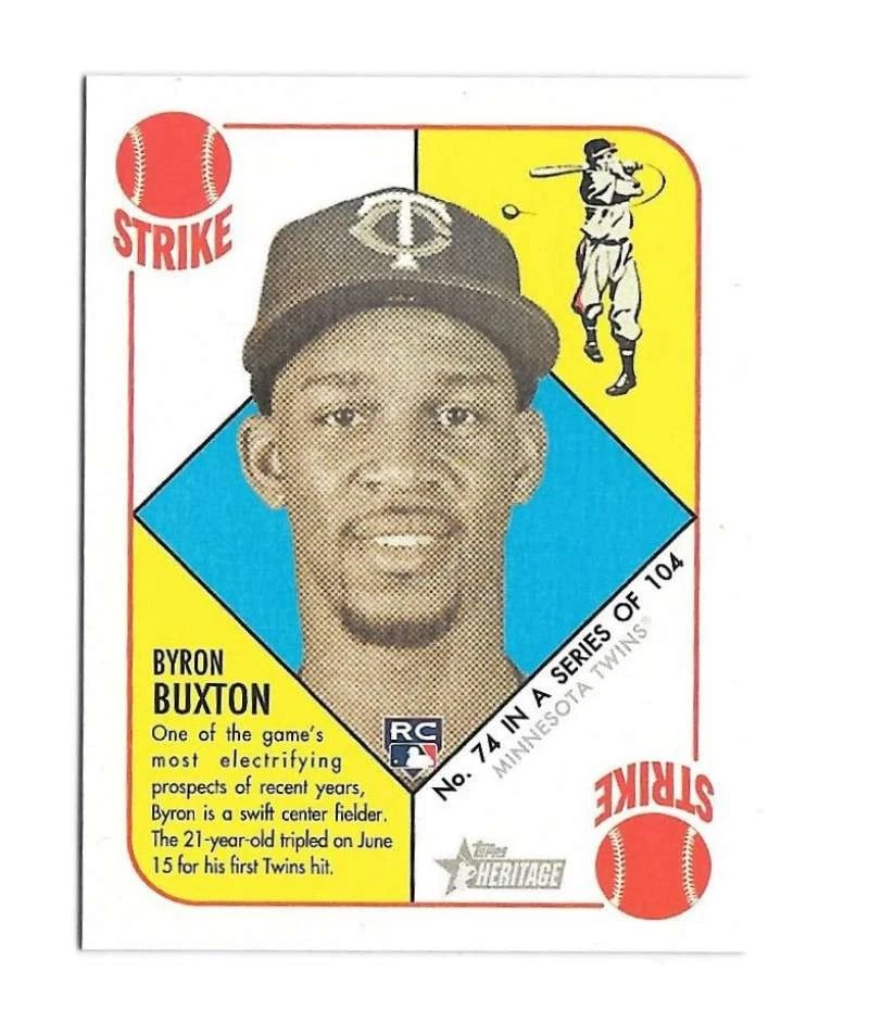 2015 Topps Heritage 51 Collection Mini Red Back - MINNESOTA TWINS Byron Buxton - Image 1 of 1