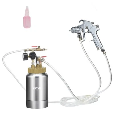 VEVOR 2L/0.5gal Spray Paint Pressure Pot Tank 1.8mm Nozzle Spray Gun Hoses Kit - Image 1 of 4