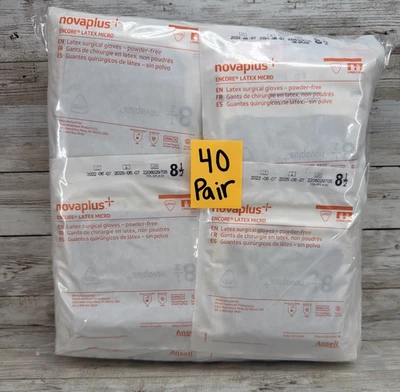 Guantes quirúrgicos MICRO de látex ENCORE NovaPlus *40 pares* Talla: 8,5 *Ver fecha* Foto 1 de 4