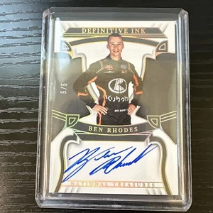 2023 Panini National Treasures NT Racing Definitive Ink 5 /5 ebay 1/1 Ben Rhodes - Picture 1 of 2