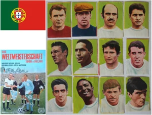 FOOTBALL FUTEBOL 12 SICKER STICKERS WM WC Third 1966 ENGLAND * Seleção PORTUGAL - Picture 1 of 5