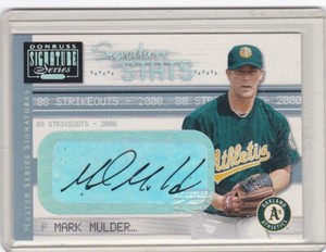 2001 Donruss Signature Series Mark Mulder Auto Master Series