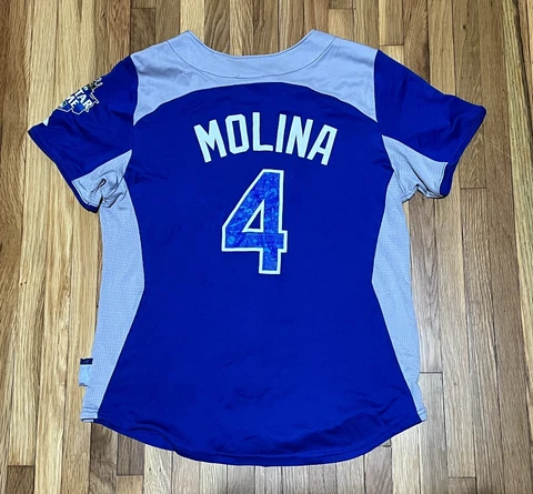 Yadier Molina 2012 MLB National League MAJESTIC All Star Jersey Women Large, #4 Cover