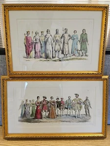 2 Radierungen handkoloriert von Gallo Gallina [nach Ferrario] 1827 aus Il Costume A - Bild 1 von 6