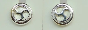 Orecchini Celtici In Argento 925 Unisex... Top Orecchini 7 Mm - Foto 1 di 7