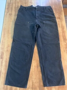 VINTAGE Carhartt Hose 40X32 schwarz B01 Loose Double Knee Carpenter Y2K Canvas * - Bild 1 von 10